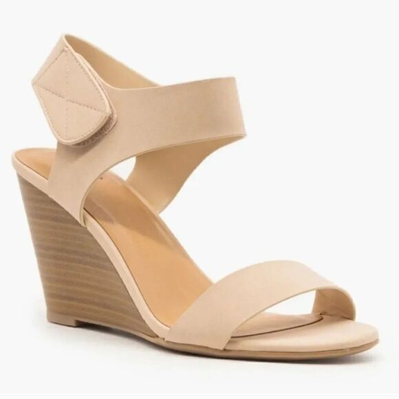 Coconuts by Matisse Wendy Classic Wedge Sandals in Nude Size 7 - Picture 1 of 13